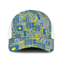 Palau Ungil Kurismas Baseball Net Cap Pacific Patchwork Xmas Vibes - Polynesian Pride