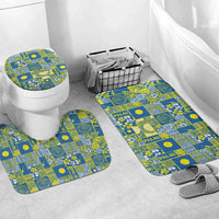 Palau Ungil Kurismas Bathroom Set Pacific Patchwork Xmas Vibes LT9 Mat Set Only (3 pcs) One Size Green - Polynesian Pride