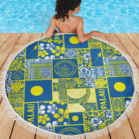 Palau Ungil Kurismas Beach Blanket Pacific Patchwork Xmas Vibes - Polynesian Pride