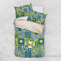 Palau Ungil Kurismas Bedding Set Pacific Patchwork Xmas Vibes - Polynesian Pride