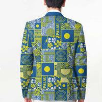 Palau Ungil Kurismas Blazer Pacific Patchwork Xmas Vibes LT9 - Polynesian Pride