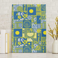 Palau Ungil Kurismas Canvas Wall Art Pacific Patchwork Xmas Vibes LT9 Without Frame Green - Polynesian Pride