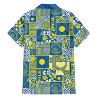 Palau Ungil Kurismas Family Matching Off Shoulder Short Dress and Hawaiian Shirt Pacific Patchwork Xmas Vibes LT9 - Polynesian Pride
