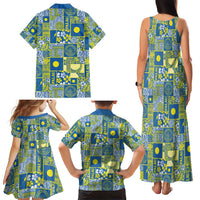 Palau Ungil Kurismas Family Matching Tank Maxi Dress and Hawaiian Shirt Pacific Patchwork Xmas Vibes LT9 - Polynesian Pride