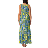 Palau Ungil Kurismas Family Matching Tank Maxi Dress and Hawaiian Shirt Pacific Patchwork Xmas Vibes - Polynesian Pride