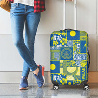 Palau Ungil Kurismas Luggage Cover Pacific Patchwork Xmas Vibes - Polynesian Pride