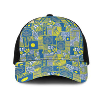 Palau Ungil Kurismas Mesh Trucker Cap Pacific Patchwork Xmas Vibes - Polynesian Pride