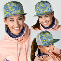 Palau Ungil Kurismas Mesh Trucker Cap Pacific Patchwork Xmas Vibes - Polynesian Pride