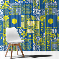 Palau Ungil Kurismas Window Curtain Pacific Patchwork Xmas Vibes LT9 - Polynesian Pride