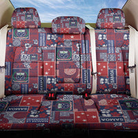 Red Samoa Manuia Le Kerisimasi Back Car Seat Cover Pacific Patchwork Xmas Vibes LT9 One Size Red - Polynesian Pride