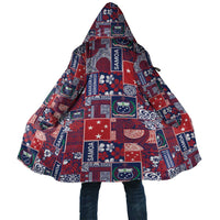 Red Samoa Manuia Le Kerisimasi Cloak Pacific Patchwork Xmas Vibes - Polynesian Pride