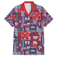 Red Samoa Manuia Le Kerisimasi Hawaiian Shirt Pacific Patchwork Xmas Vibes - Polynesian Pride