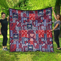 Red Samoa Manuia Le Kerisimasi Quilt Pacific Patchwork Xmas Vibes LT9 - Polynesian Pride