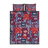 Red Samoa Manuia Le Kerisimasi Quilt Bed Set Pacific Patchwork Xmas Vibes LT9 - Polynesian Pride