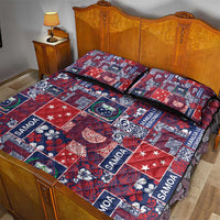 Red Samoa Manuia Le Kerisimasi Quilt Bed Set Pacific Patchwork Xmas Vibes LT9 - Polynesian Pride