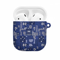 Blue Samoa Manuia Le Kerisimasi AirPods Case Pacific Patchwork Xmas Vibes - Polynesian Pride