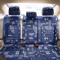 Blue Samoa Manuia Le Kerisimasi Back Car Seat Cover Pacific Patchwork Xmas Vibes - Polynesian Pride