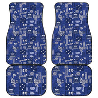Blue Samoa Manuia Le Kerisimasi Car Mats Pacific Patchwork Xmas Vibes - Polynesian Pride