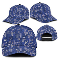 Blue Samoa Manuia Le Kerisimasi Classic Cap Pacific Patchwork Xmas Vibes - Polynesian Pride