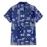 Blue Samoa Manuia Le Kerisimasi Family Matching Tank Maxi Dress and Hawaiian Shirt Pacific Patchwork Xmas Vibes LT9 - Polynesian Pride