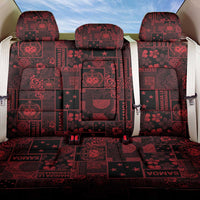 Dark Samoa Manuia Le Kerisimasi Back Car Seat Cover Pacific Patchwork Xmas Vibes - Polynesian Pride