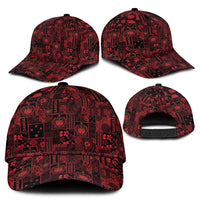 Dark Samoa Manuia Le Kerisimasi Classic Cap Pacific Patchwork Xmas Vibes - Polynesian Pride