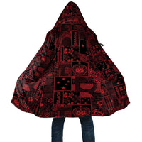 Dark Samoa Manuia Le Kerisimasi Cloak Pacific Patchwork Xmas Vibes - Polynesian Pride