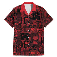 Dark Samoa Manuia Le Kerisimasi Family Matching Mermaid Dress and Hawaiian Shirt Pacific Patchwork Xmas Vibes - Polynesian Pride