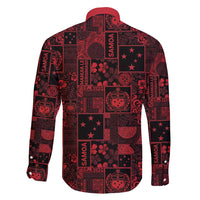 Dark Samoa Manuia Le Kerisimasi Family Matching Summer Maxi Dress and Hawaiian Shirt Pacific Patchwork Xmas Vibes - Polynesian Pride