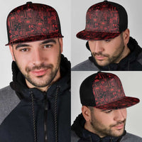 Dark Samoa Manuia Le Kerisimasi Mesh Trucker Cap Pacific Patchwork Xmas Vibes - Polynesian Pride