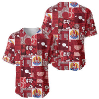 Tahiti Oaoa I Teie Noera Baseball Jersey Pacific Patchwork Xmas Vibes LT9 - Polynesian Pride
