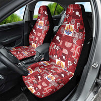 Tahiti Oaoa I Teie Noera Car Seat Cover Pacific Patchwork Xmas Vibes - Polynesian Pride