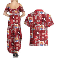 Tahiti Oaoa I Teie Noera Couples Matching Summer Maxi Dress and Hawaiian Shirt Pacific Patchwork Xmas Vibes LT9 - Polynesian Pride