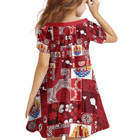 Tahiti Oaoa I Teie Noera Family Matching Off Shoulder Maxi Dress and Hawaiian Shirt Pacific Patchwork Xmas Vibes - Polynesian Pride