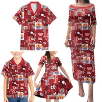 Tahiti Oaoa I Teie Noera Family Matching Puletasi and Hawaiian Shirt Pacific Patchwork Xmas Vibes - Polynesian Pride