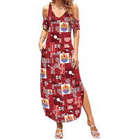 Tahiti Oaoa I Teie Noera Family Matching Summer Maxi Dress and Hawaiian Shirt Pacific Patchwork Xmas Vibes - Polynesian Pride