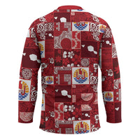 Tahiti Oaoa I Teie Noera Hockey Jersey Pacific Patchwork Xmas Vibes LT9 - Polynesian Pride
