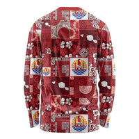 Tahiti Oaoa I Teie Noera Long Sleeve Shirt Pacific Patchwork Xmas Vibes - Polynesian Pride