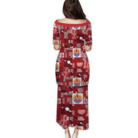 Tahiti Oaoa I Teie Noera Puletasi Pacific Patchwork Xmas Vibes - Polynesian Pride