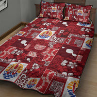 Tahiti Oaoa I Teie Noera Quilt Bed Set Pacific Patchwork Xmas Vibes - Polynesian Pride
