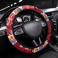 Tahiti Oaoa I Teie Noera Steering Wheel Cover Pacific Patchwork Xmas Vibes - Polynesian Pride