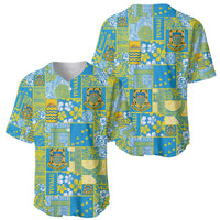 Tuvalu Manuia te Kilisimasi Baseball Jersey Pacific Patchwork Xmas Vibes LT9 - Polynesian Pride