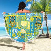 Tuvalu Manuia te Kilisimasi Beach Blanket Pacific Patchwork Xmas Vibes - Polynesian Pride