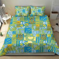 Tuvalu Manuia te Kilisimasi Bedding Set Pacific Patchwork Xmas Vibes - Polynesian Pride