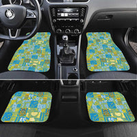 Tuvalu Manuia te Kilisimasi Car Mats Pacific Patchwork Xmas Vibes - Polynesian Pride