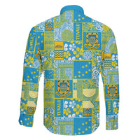 Tuvalu Manuia te Kilisimasi Family Matching Long Sleeve Bodycon Dress and Hawaiian Shirt Pacific Patchwork Xmas Vibes - Polynesian Pride