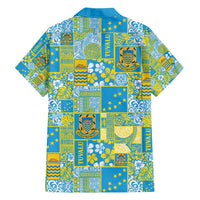 Tuvalu Manuia te Kilisimasi Family Matching Off Shoulder Maxi Dress and Hawaiian Shirt Pacific Patchwork Xmas Vibes - Polynesian Pride