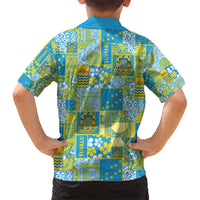 Tuvalu Manuia te Kilisimasi Family Matching Short Sleeve Bodycon Dress and Hawaiian Shirt Pacific Patchwork Xmas Vibes - Polynesian Pride