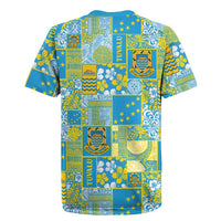 Tuvalu Manuia te Kilisimasi Rugby Jersey Pacific Patchwork Xmas Vibes LT9 - Polynesian Pride