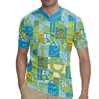 Tuvalu Manuia te Kilisimasi Rugby Jersey Pacific Patchwork Xmas Vibes LT9 - Polynesian Pride